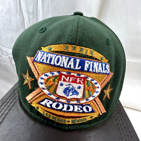 491 of 999 National Finals Rodeo Cap XXXIX 39th Green with leather bill USA made - Picture 5 of 7